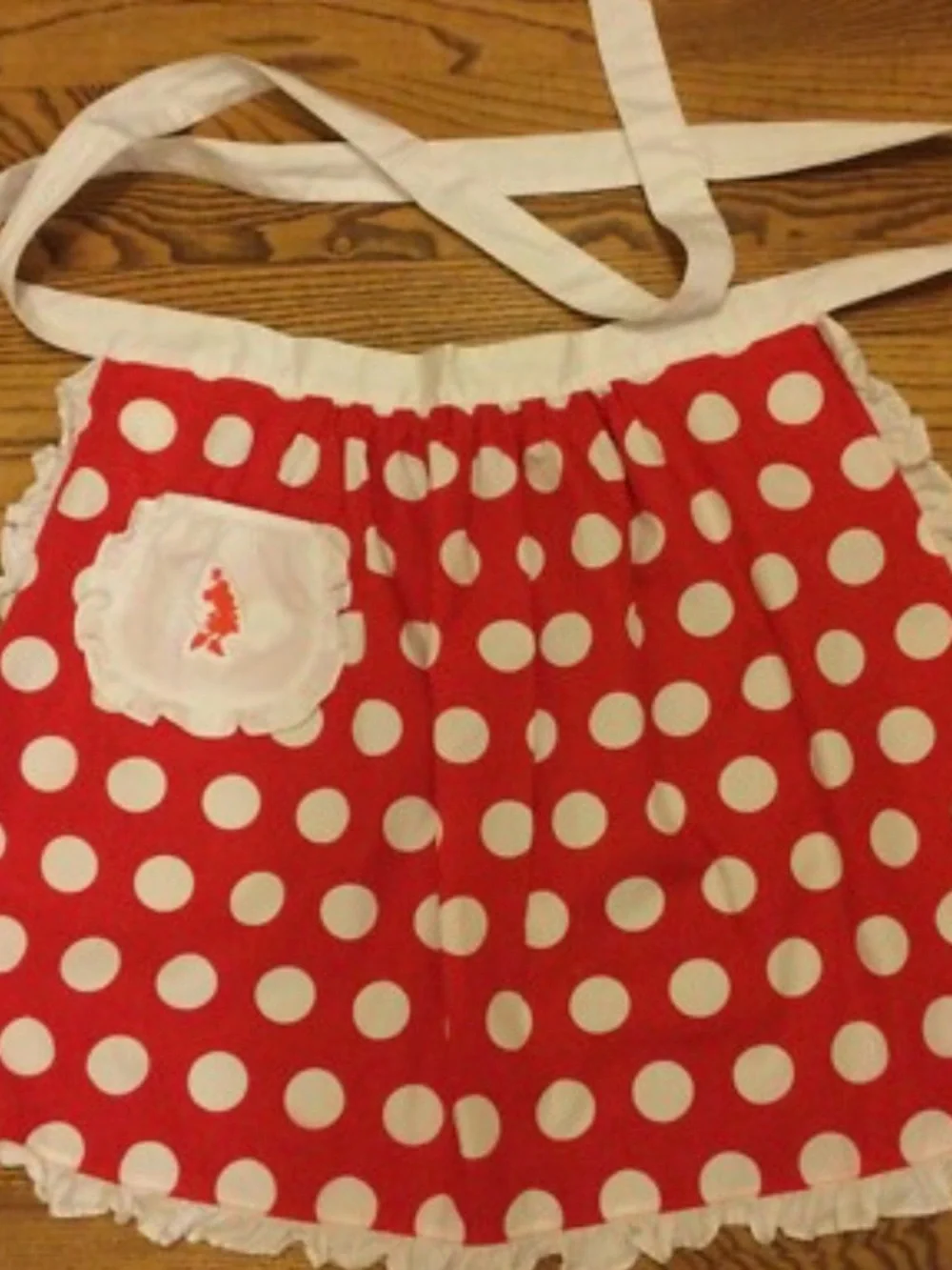 Minnie Mouse Disney World Red and White Polka Dot Retro Apron